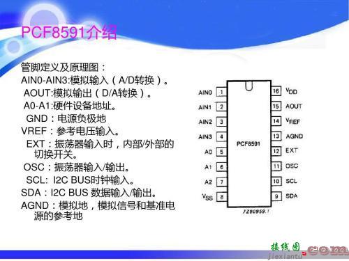 pcf8591，7851引脚图和参数接线图  第1张