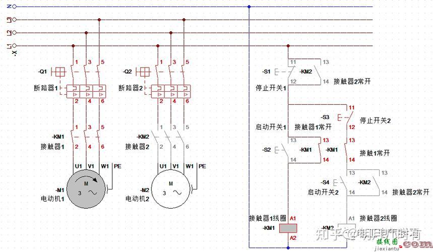 电机控制电路图，电机控制电路实物接线图大全  第1张