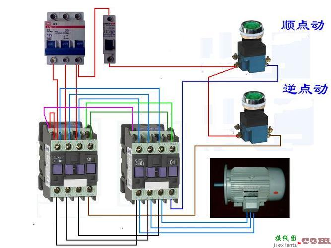 接触器实物接线图，接触器最简单的接法图  第1张