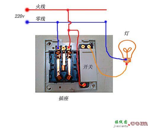 电灯开关接线图，开关和电灯电线接法图  第5张