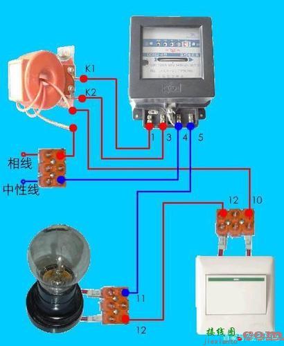 电度表接线图，脉冲电表接线方法  第3张