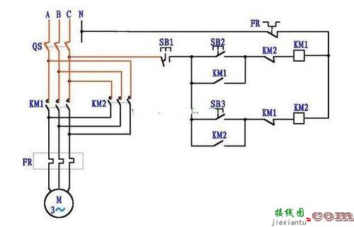 电动机正反转电路图，电动机正反转电路图及工作原理  第5张