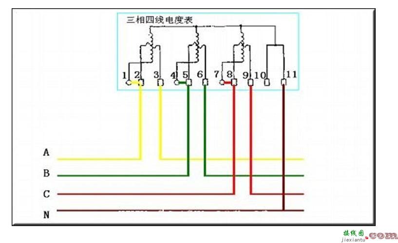 三相四线电表接线方法，三相四线电表接线方法视频  第5张