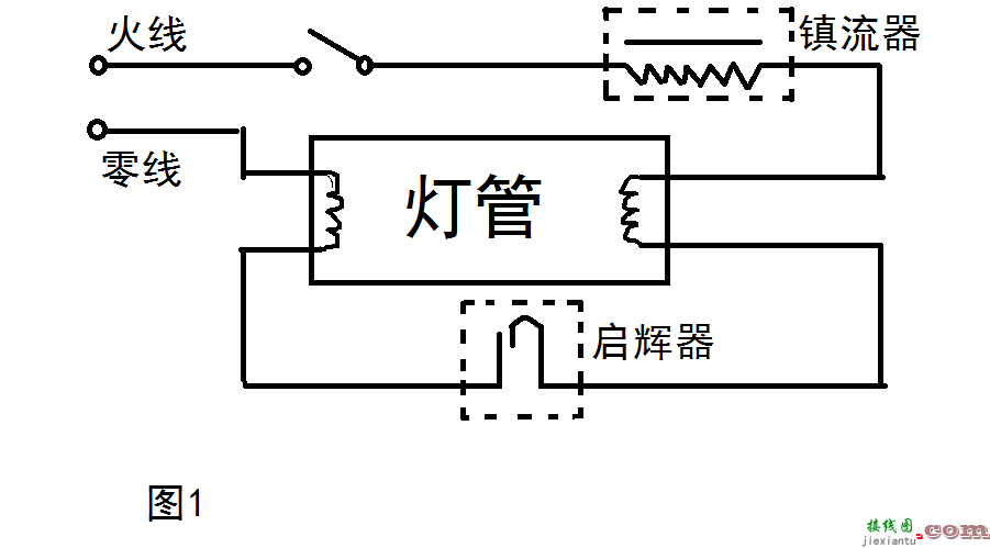 日光灯电路图，led日光灯电路图  第1张