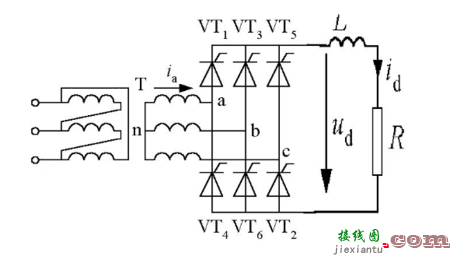三相整流桥电路图，三相整流桥电路图原理图  第1张