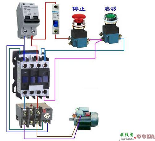 接触器实物接线原理，接触器实物接线原理图  第1张