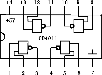 cd4011引脚图及功能，cd4011引脚图及功能和电路图  第7张