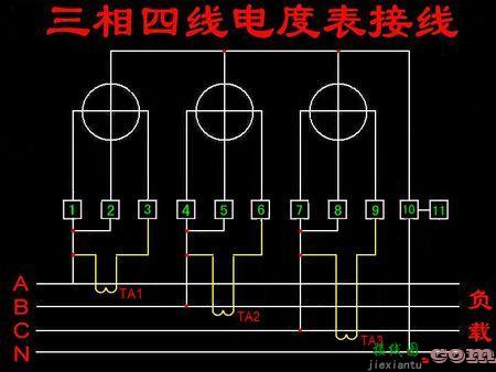 三相四线电表，三相四线电表怎么看度数  第3张