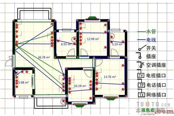 室内水电安装布线图，室内水电安装布线图怎么画  第3张