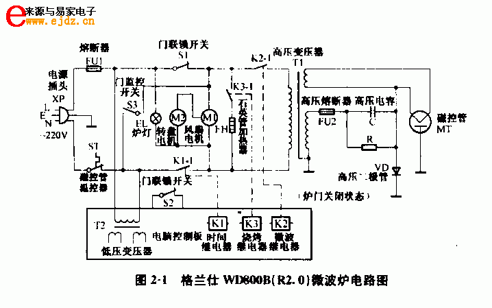 格兰仕微波炉电路图，格兰仕微波炉电路图大全  第3张