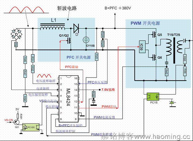 pfc电路，pfc电路图及其原理  第5张