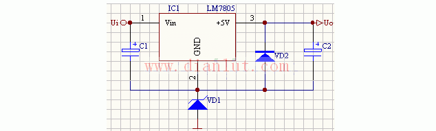 7805稳压电源电路图，7805稳压电源电路图5v  第3张