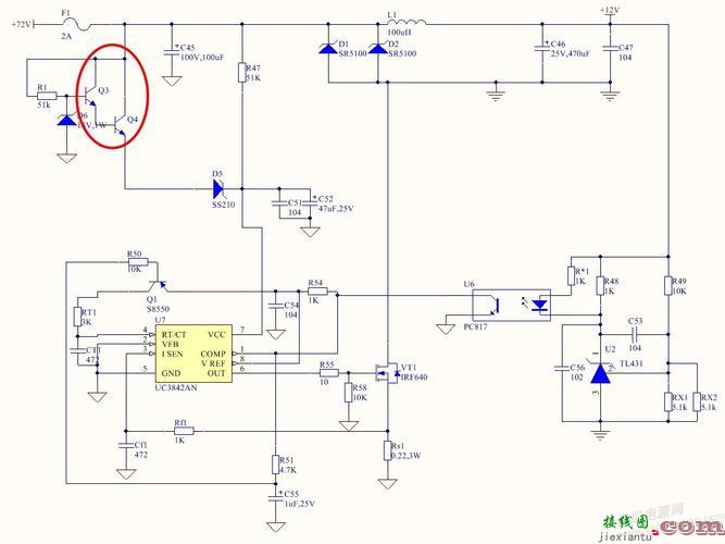 ka3842开关电源维修，ka3842开关电源电路图  第7张