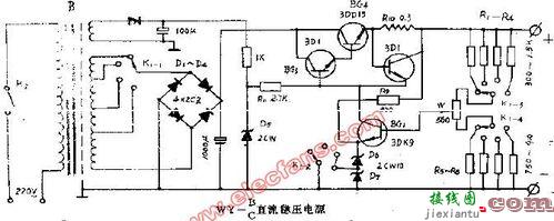 直流稳压电源电路图，直流稳压电源电路图及原理  第1张