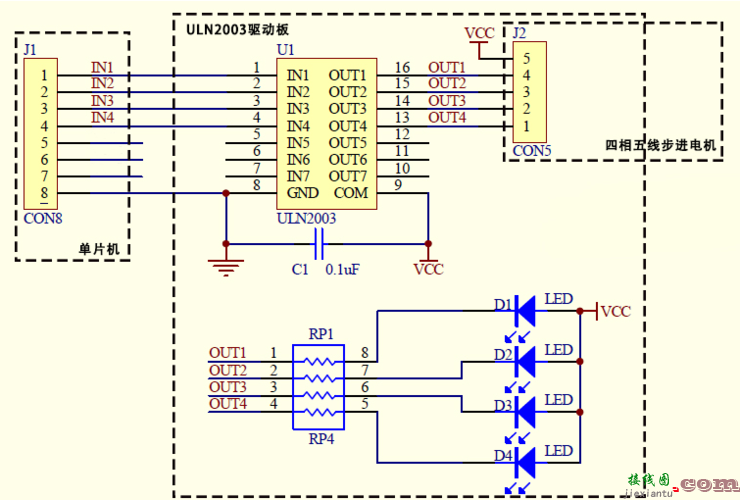 uln2003驱动步进电机，uln2003驱动步进电机电路图  第1张
