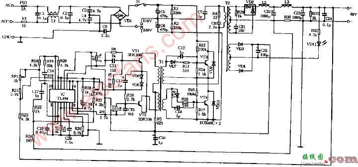 开关电源电路原理图，开关电源电路原理图详解  第1张