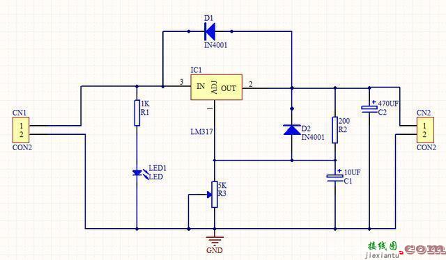 lm317稳压电路，lm317稳压电路图  第5张