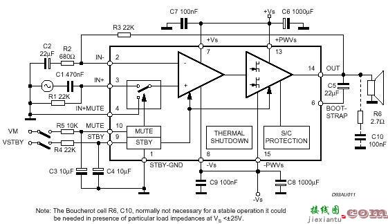 tda7294功放电路图，tda7294功放电路图各脚电压  第1张
