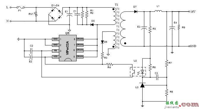 viper22a应用电路图，viper22a应用电路图中的变压器选择  第3张