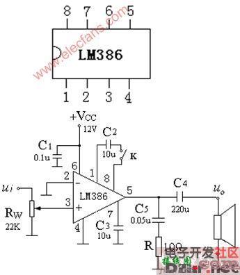 lm386音频放大电路，lm386音频放大电路图  第3张