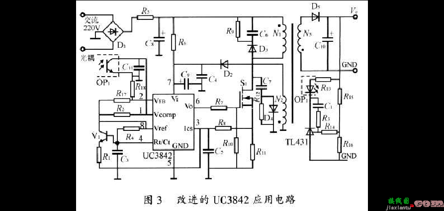 3842开关电源电路图，3842开关电源电路图及原理  第3张