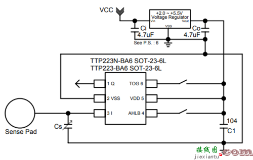 ttp223，ttp223触摸开关电路图  第3张
