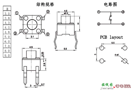 轻触开关原理，轻触开关原理电路图  第5张