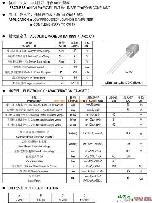 s9014三极管引脚图，s9013引脚图与电路图  第1张