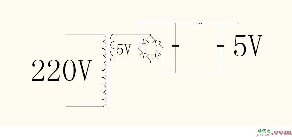 220v转5v电源电路图，220V转5V  第3张