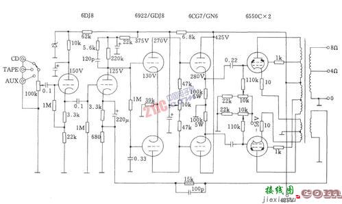 电子管功放电路图，6f1电子管功放电路图  第3张