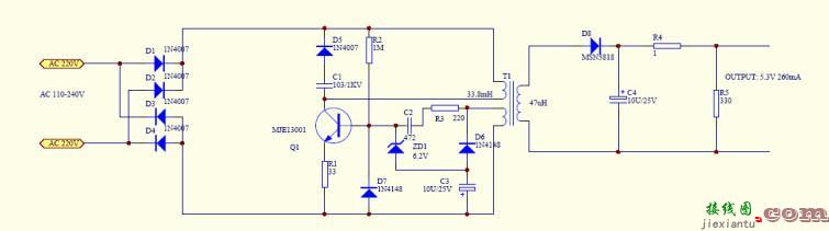 5v手机充电器电路图，5v电源电路图设计原理  第3张