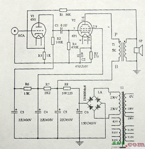 6p1电子管功放电路图，6c12电子管功放电路图  第5张