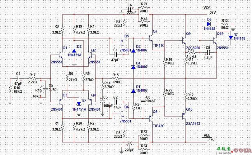 功放机电路图，功放机三级供电原理图  第5张