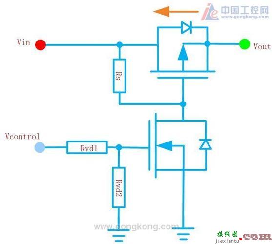 mos管开关电路，把MOS管当二极管使用  第1张