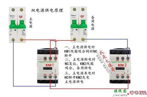 俩个交流接触如何执行双电源互换，双电源电路工作原理  第3张