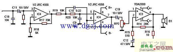 4558d前置放大电路图，4558d前置放大器电路图  第3张