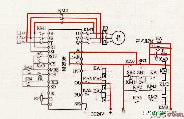 变频器如果变频坏了和工频如何切换到工频求电路原理图，工频变频切换什么意思  第1张