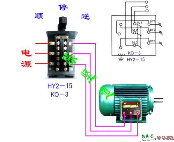 倒顺开关9点接线图380v-到顺开关接线图380  第22张