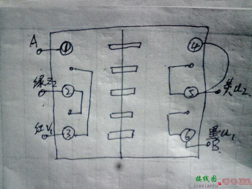 倒顺开关两相接线图-两相电倒顺开关接线图  第17张