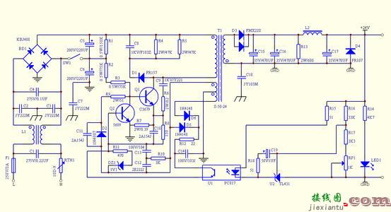 220v转24v直流接线图解-220v变24v开关电源接线  第6张