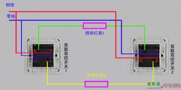 三开单控面板接线图解-三开开关接线图实物图  第4张