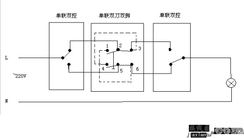 三开单控面板接线图解-三开开关接线图实物图  第23张