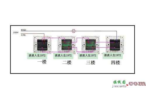 家用开关接线图-三开开关接线图实物图  第1张