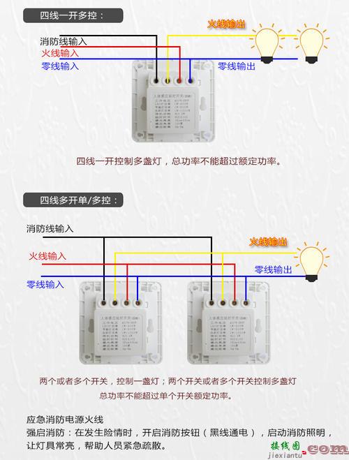 带指示灯的开关接线图-带灯的启动按钮接线图  第1张