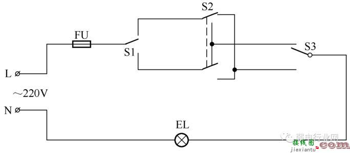三开关控一盏灯接线图-三个开关控制一个灯接线图  第3张