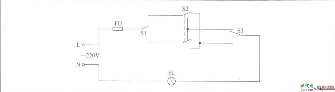 三开关控一盏灯接线图-三个开关控制一个灯接线图  第2张
