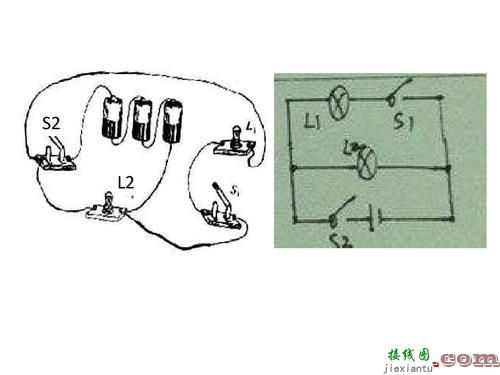 并联电路图图片-两个灯泡串联接线图  第5张