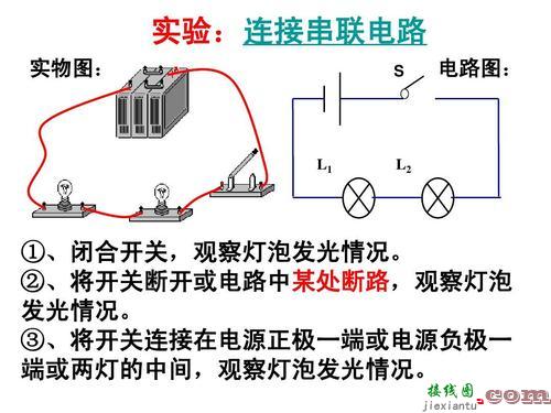 并联电路图图片-两个灯泡串联接线图  第7张