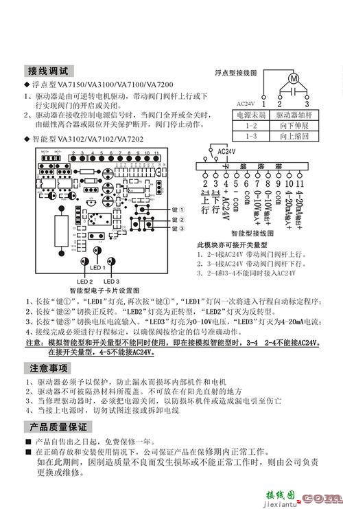 24v执行器6线接线图-220v压力开关接线图  第3张