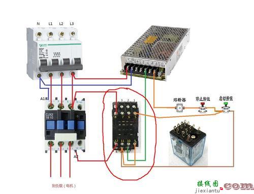 交流接触器接线图-接触器带指示灯接线图  第3张